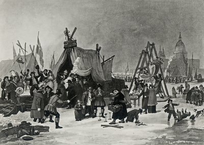 The Fair on the Thames, February 4th 1814, Engraving by Reeve by Luke Clennell
